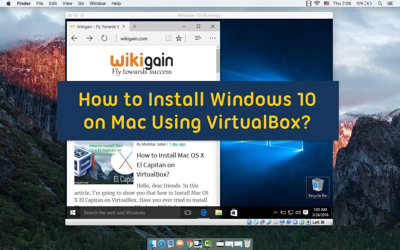 run mac os x on windows 10